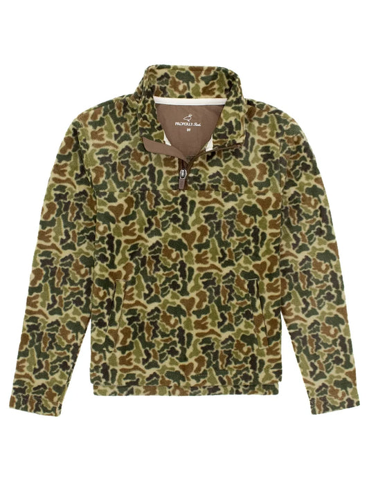 Properly Tied Boys Sportsman Microfleece Pullover Vintage Camo