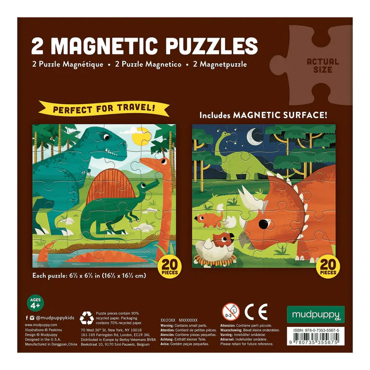 Mudpuppy Mighty Dinosaurs Magnetic Puzzle