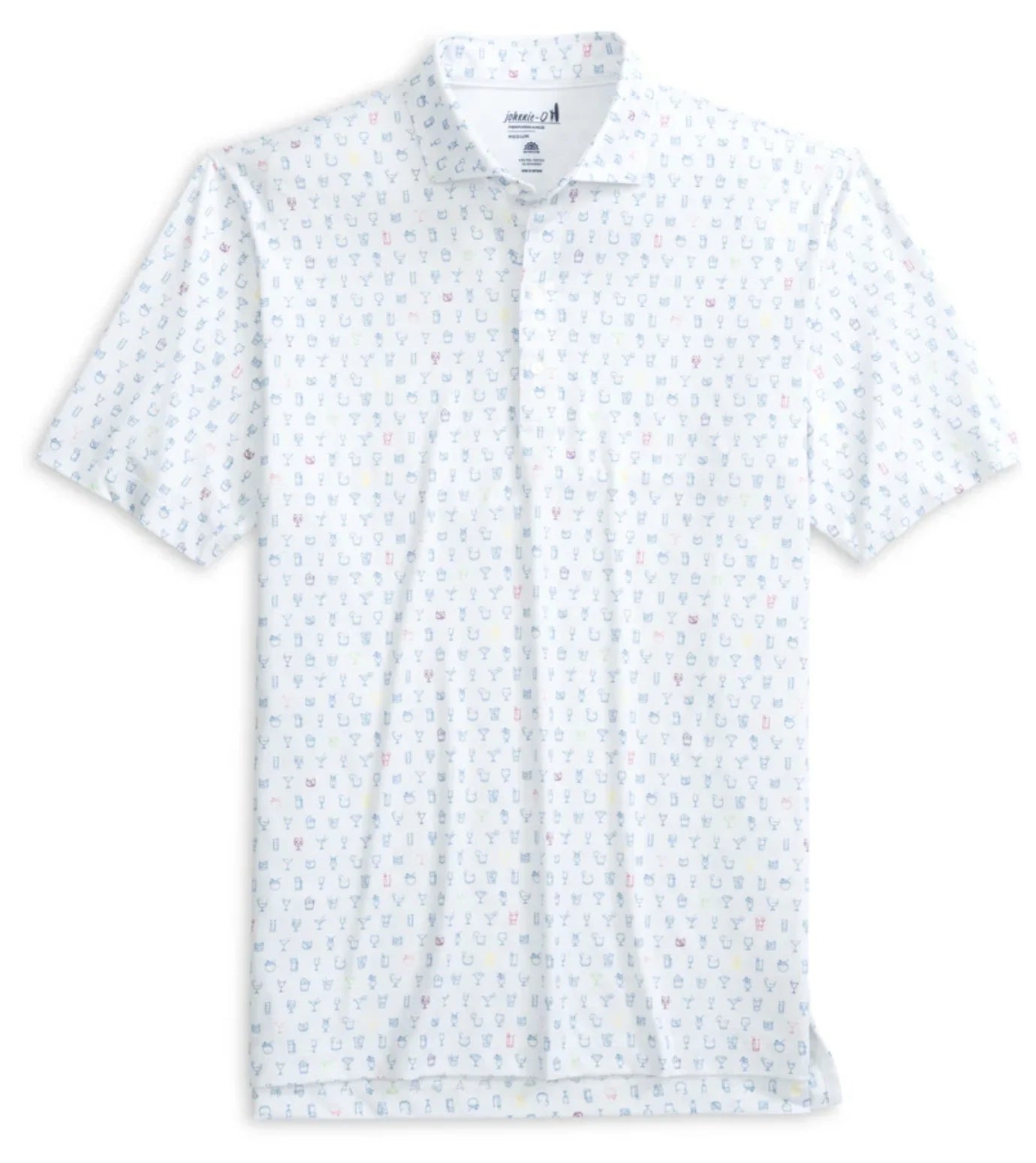 johnnie-O Mixology Performance Polo, White