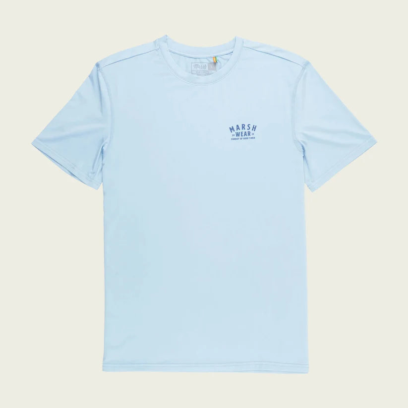 Marsh Wear Youth Alton Camo SS T-Shirt, Light Blue Heather