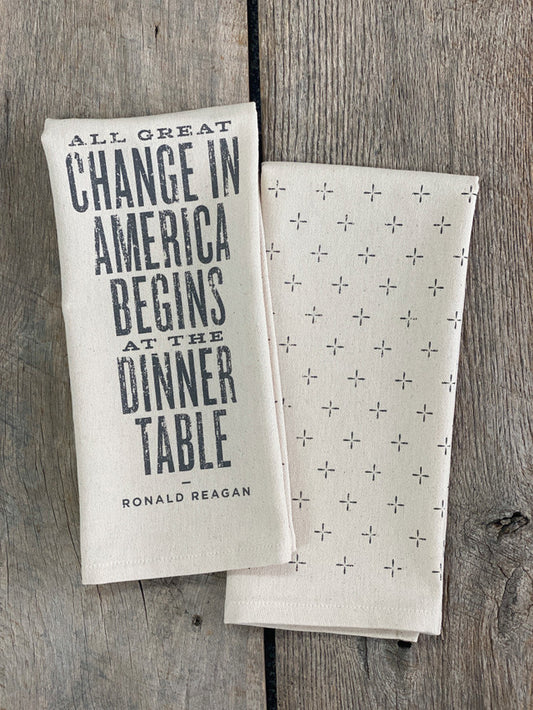 Southern Fried Design Barn Ronald Reagan Quote Kitchen Towel
