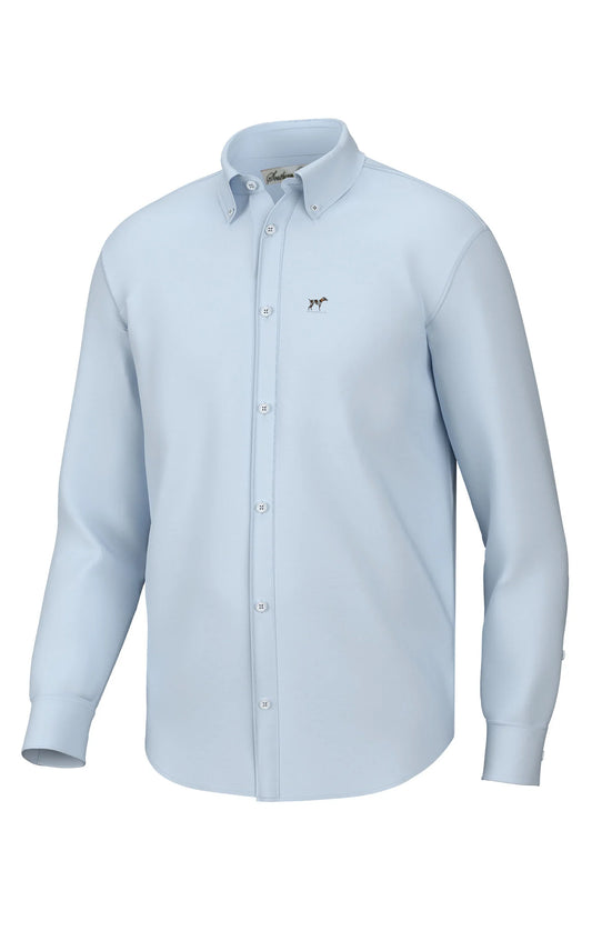 Southern Point Hadley Classic Long Sleeve Button Down, Solid Blue Sky