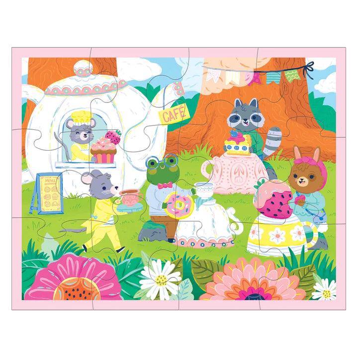 Mudpuppy Tea Party 12-Piece Pouch Puzzle