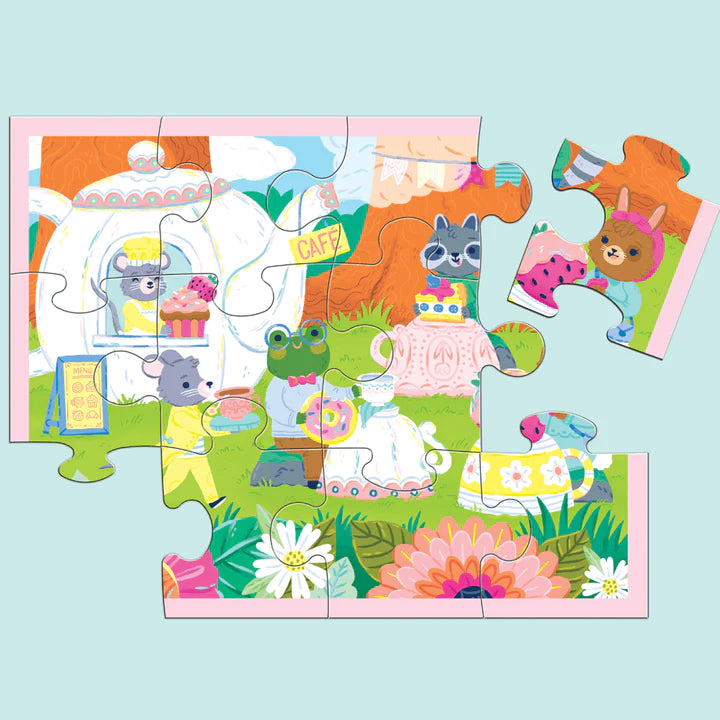 Mudpuppy Tea Party 12-Piece Pouch Puzzle