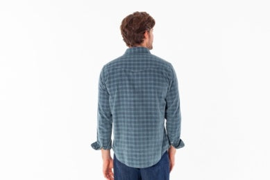 Criquet Corduroy Pearl Snap, Slate Check
