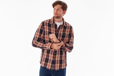 Criquet Heavy Woven Shacket, Navy Multi Plaid