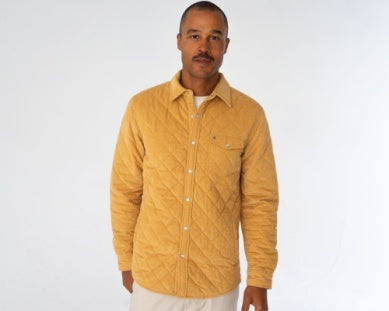 Criquet Corduroy Quilted Shacket, Camel