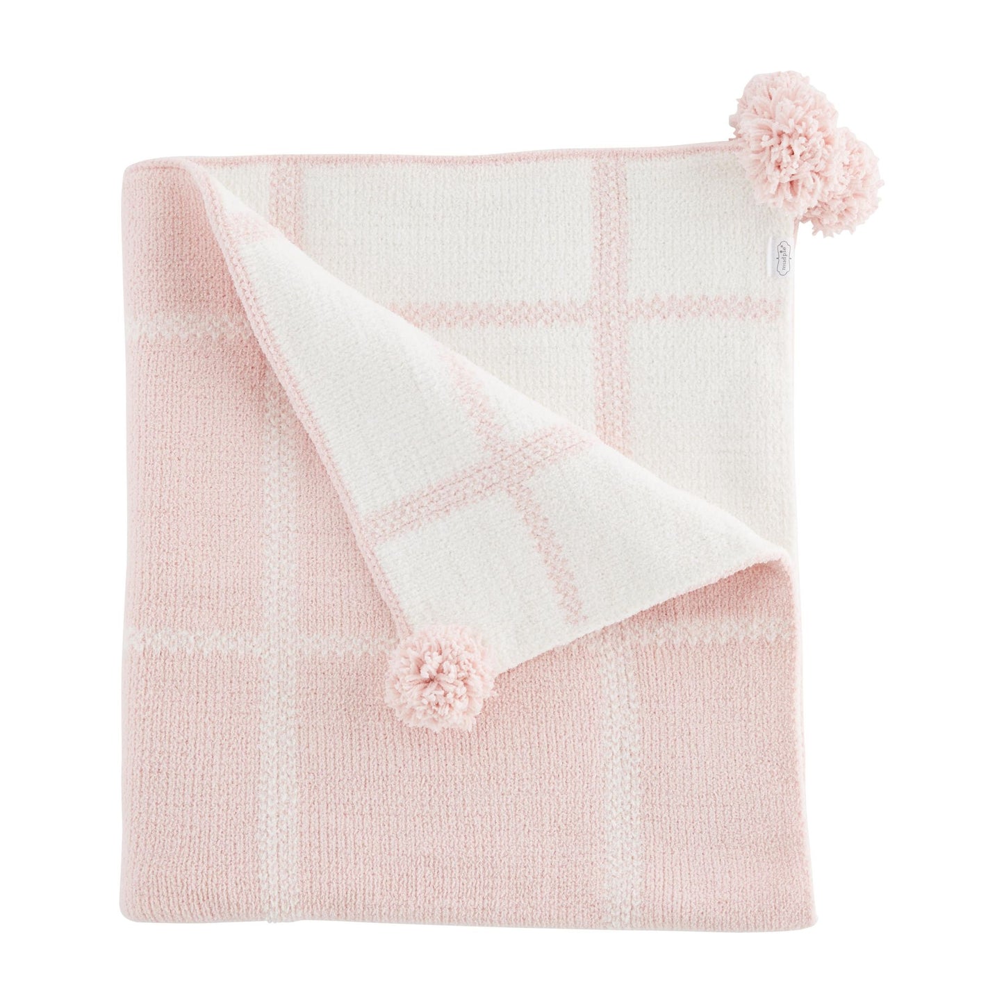 Pink Plaid Chenille Blanket