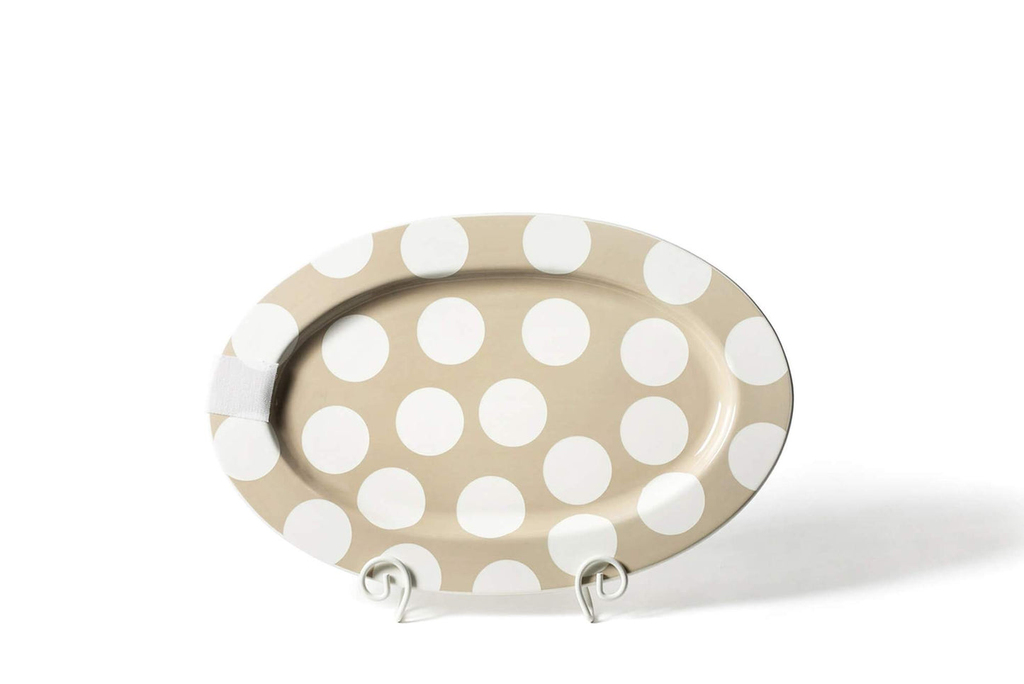 Happy Everything Neutral Dot Big Oval Entertaining Platter