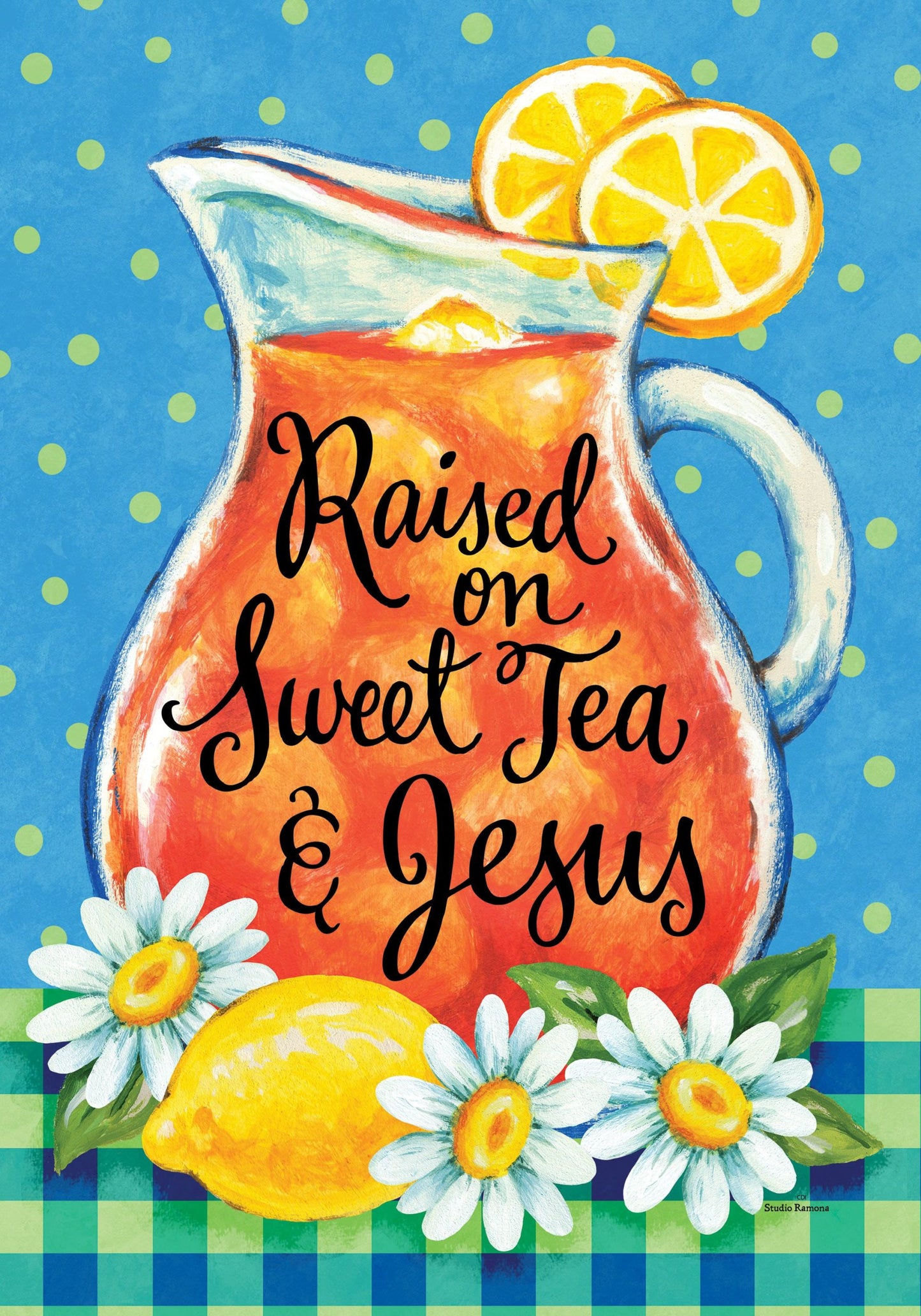 Sweet Tea & Jesus Flag 12" x 18"
