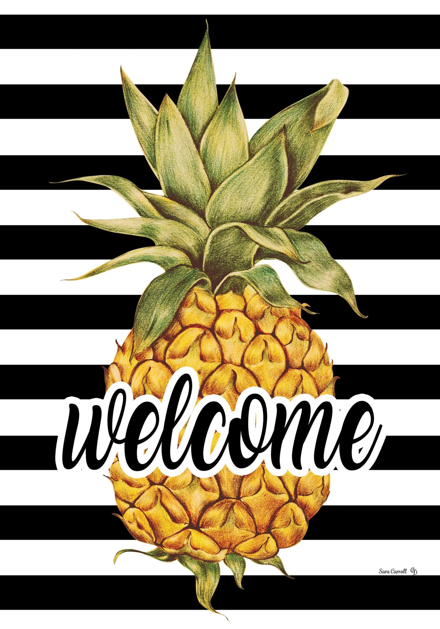 Welcome Pineapple Flag 28" x 40"