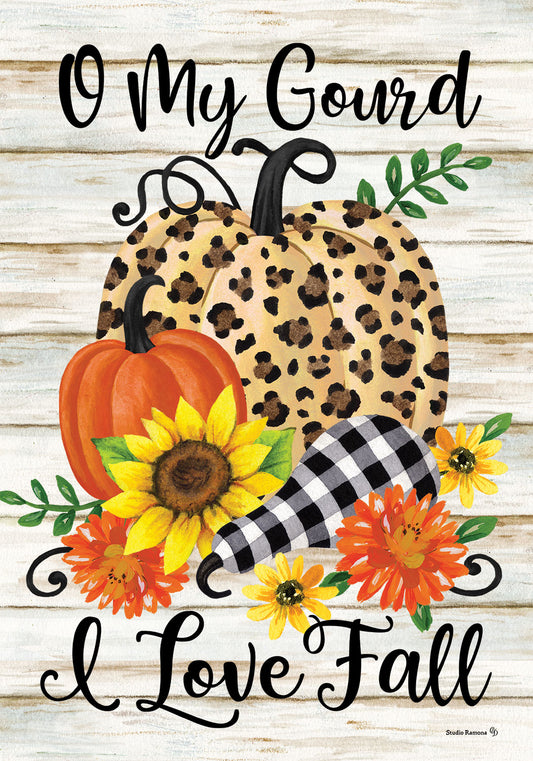 Custom Decor O My Gourd Garden Flag