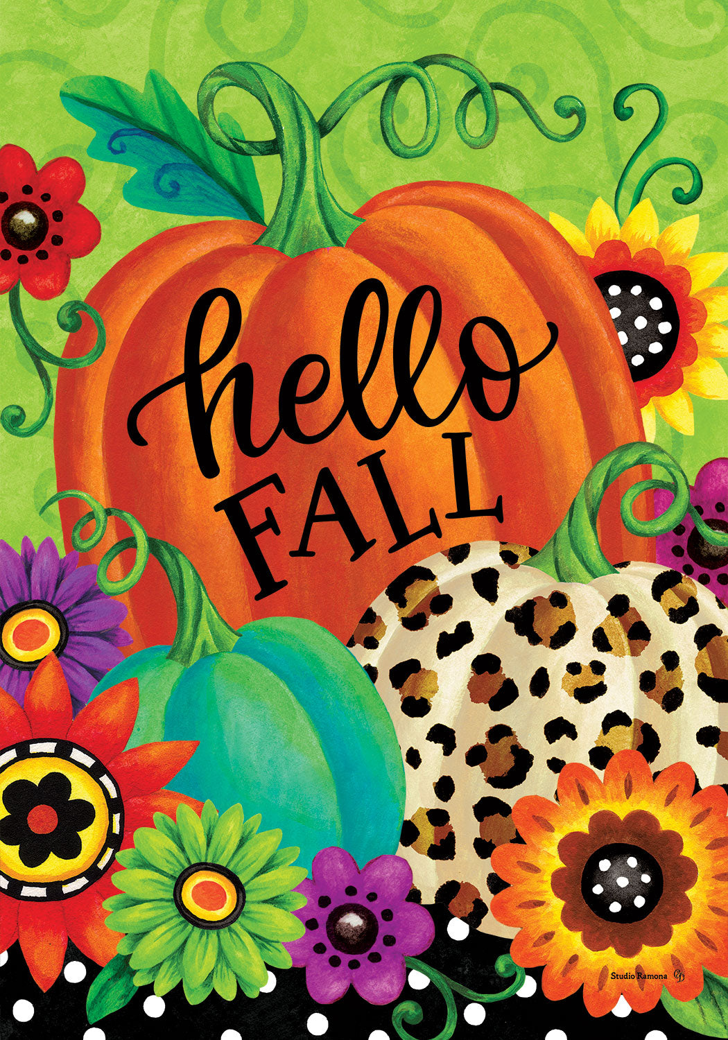 Custom Decor Hello Fall Flag, Large 28"x40"