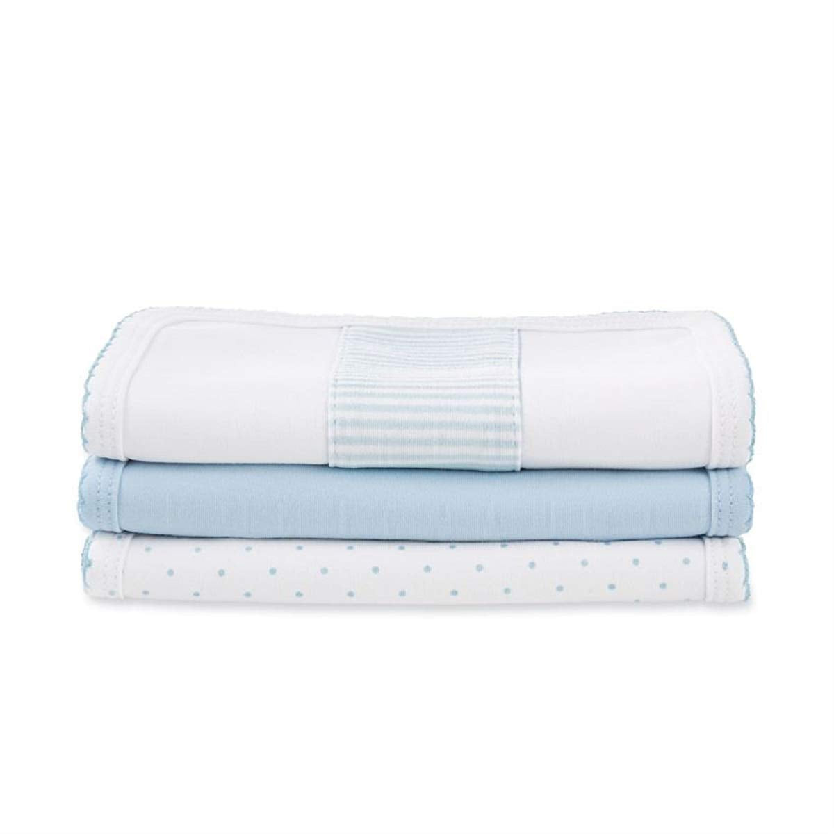 Blue Layette Burp Cloth Set