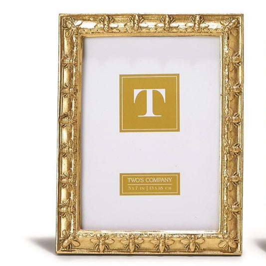 Two's Company 5X7 Gold Bee Frames