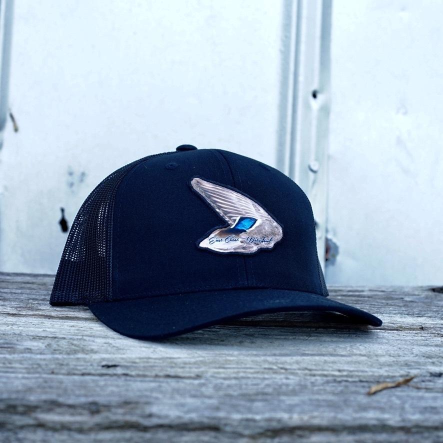 East Coast Waterfowl All Black Mallard Wing Patch Snapback