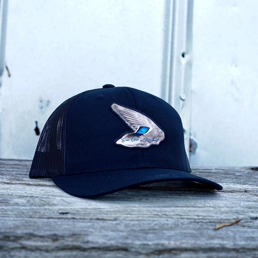 East Coast Waterfowl All Black Mallard Wing Patch Snapback