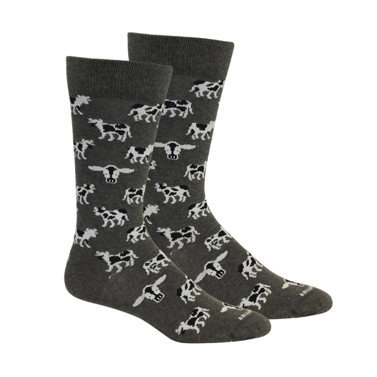 Brown Dog Hosiery Mabel Grey Heather Brown Dog Socks