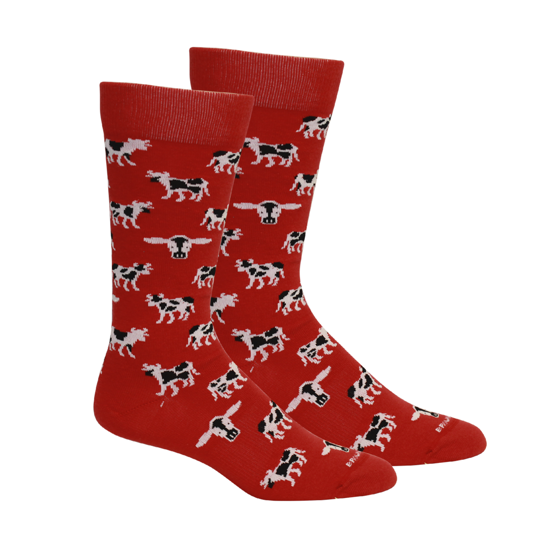 Brown Dog Hosiery Mabel Ski Patrol Red