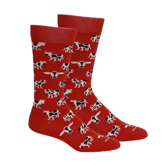 Brown Dog Hosiery Mabel Ski Patrol Red