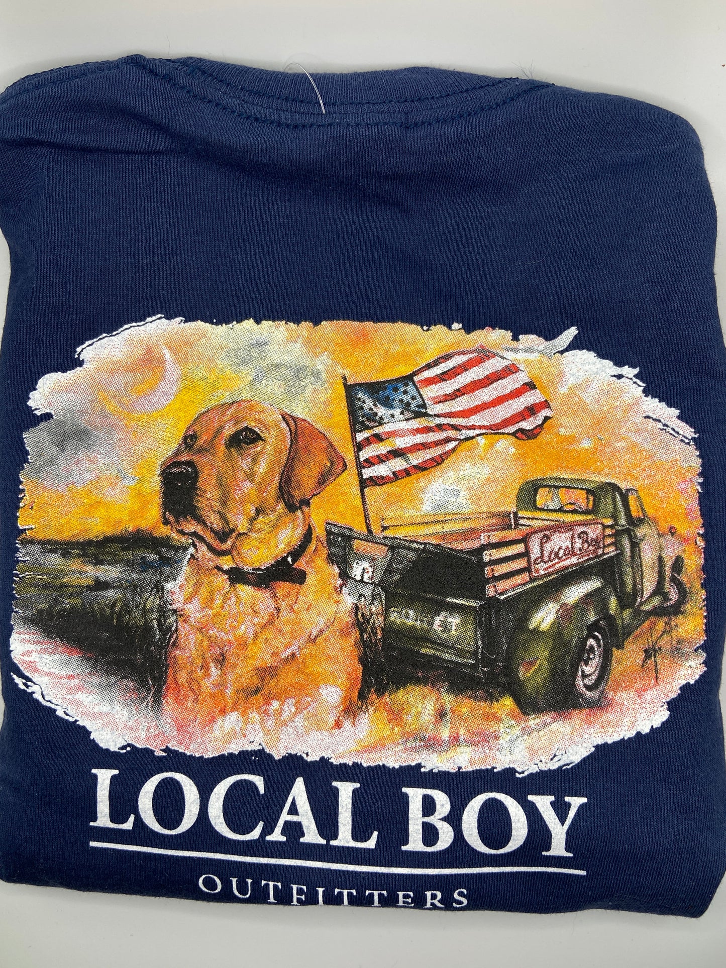 Local Boy Youth Lab and Truck Navy Long Sleeve T-Shirt
