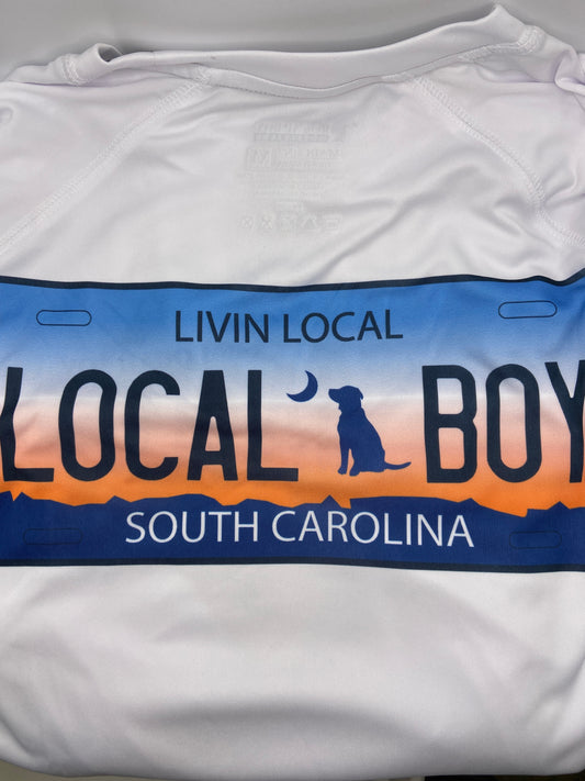 Local Boy South Carolina License Plate Performance Shirt