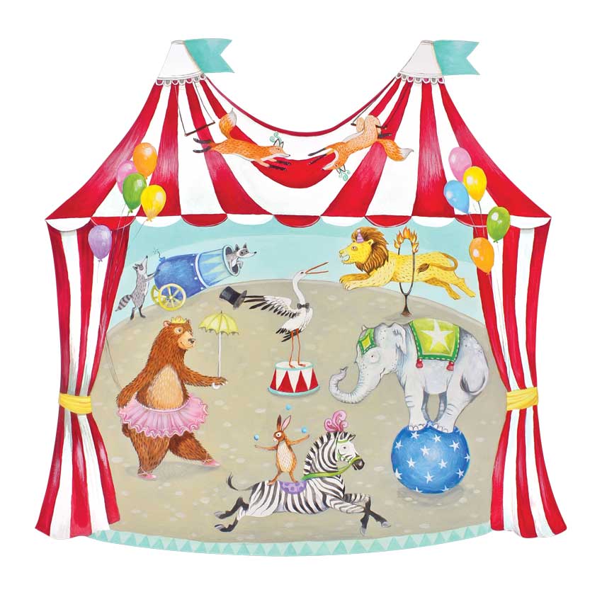Hester and Cook Die-Cut Circus Tent Placemat