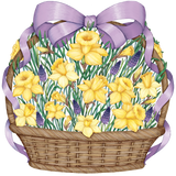 Hester & Cook Die-Cut Daffodil Basket Placemat