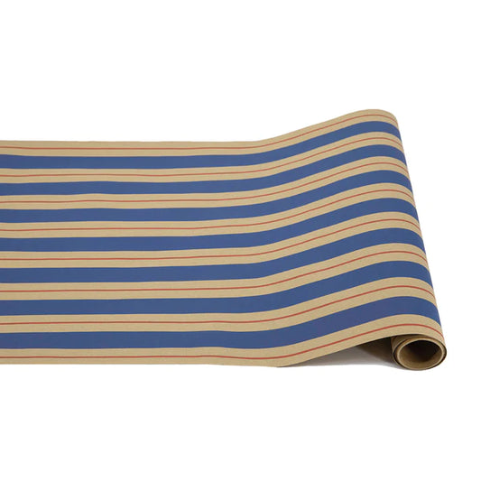 Hester & Cook Kraft Navy & Red Awning Stripe Runner