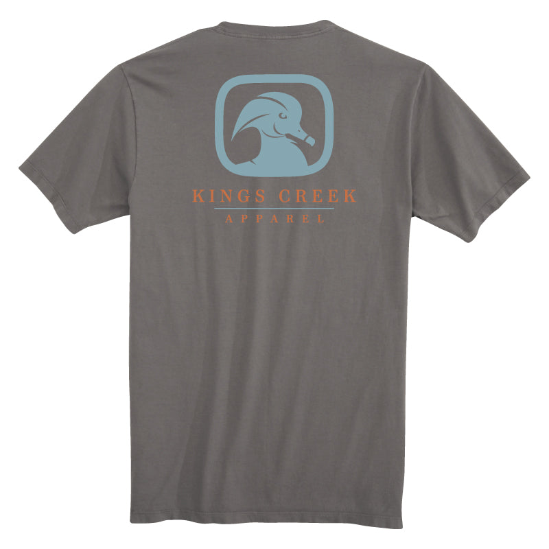 Kings Creek Short Sleeve Logo Tee- Grey