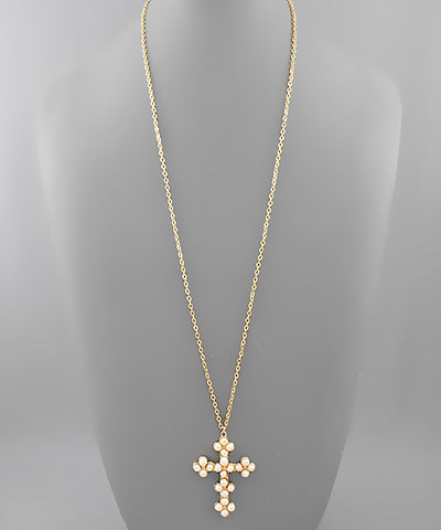 Pearl Cross Necklace