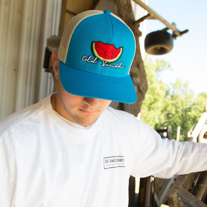 Old South Watermelon Bite Teal/Beige