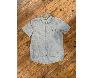 Marsh Wear Hagood Short Sleeve Button Up Shirt Green Camo