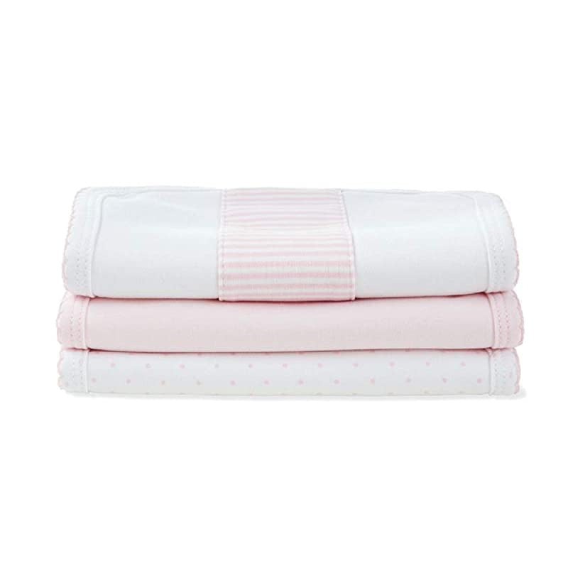 Mudpie Pink Layette Burp Cloth Set