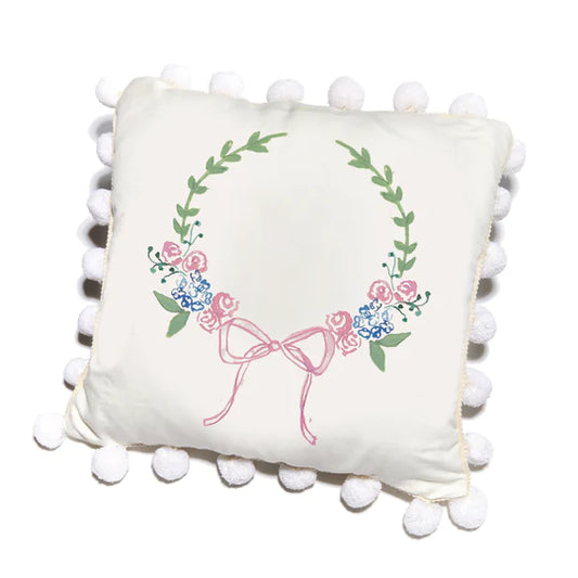 Over The Moon Gift Wreath with Bow Pillow